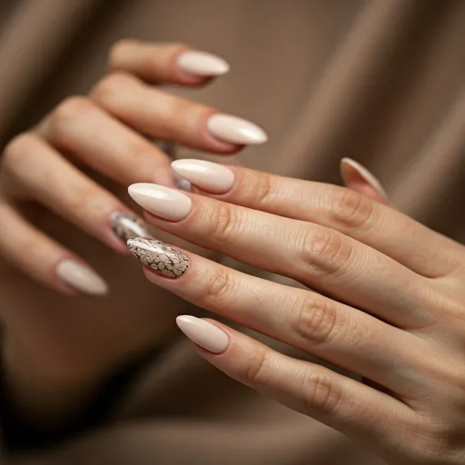 Close-up of hand-painted nail art detailing by an Amazing Nail Spa technician