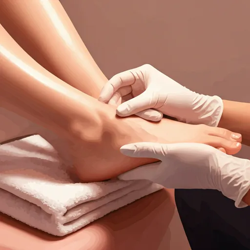 Pedicure station with a leather massage chair at Amazing Nail Spa in Buckhead, Atlanta